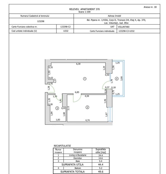 Pipera Cortina North mobilat/ utilat lux la cheie etaj 4